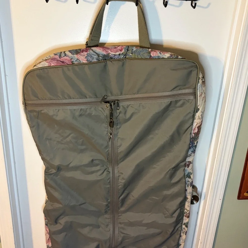 French West Indies Floral Tapestry Cottagecore Grandmacore Vintage Garment Bag
